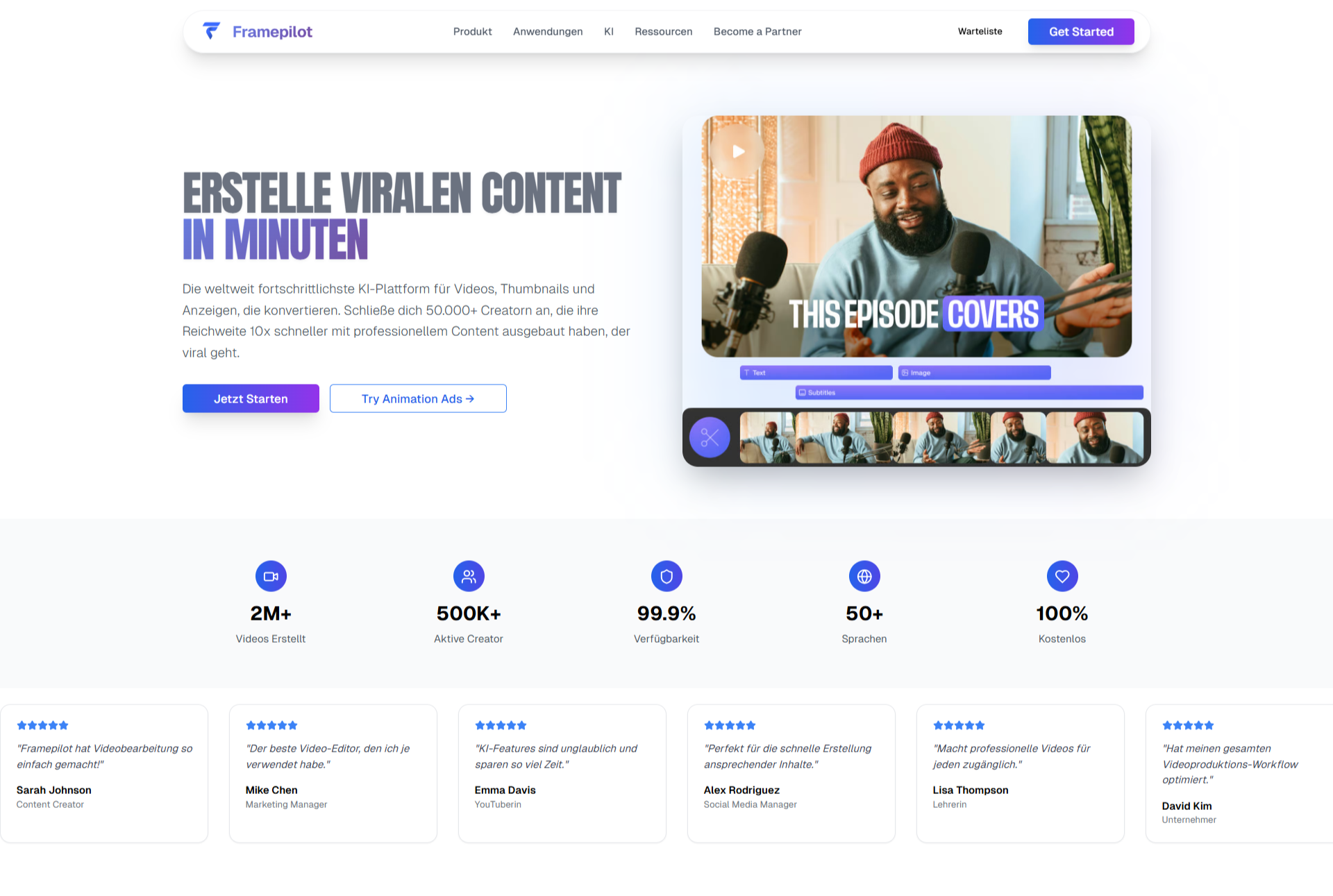 KI Video-Editor für YouTube und TikTok